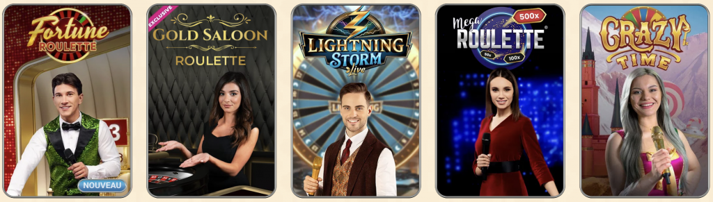 Jeux disponibles chez Vegasino Casino en France