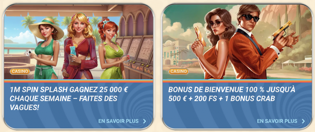 Bonus et Promotions chez Vegasino Casino